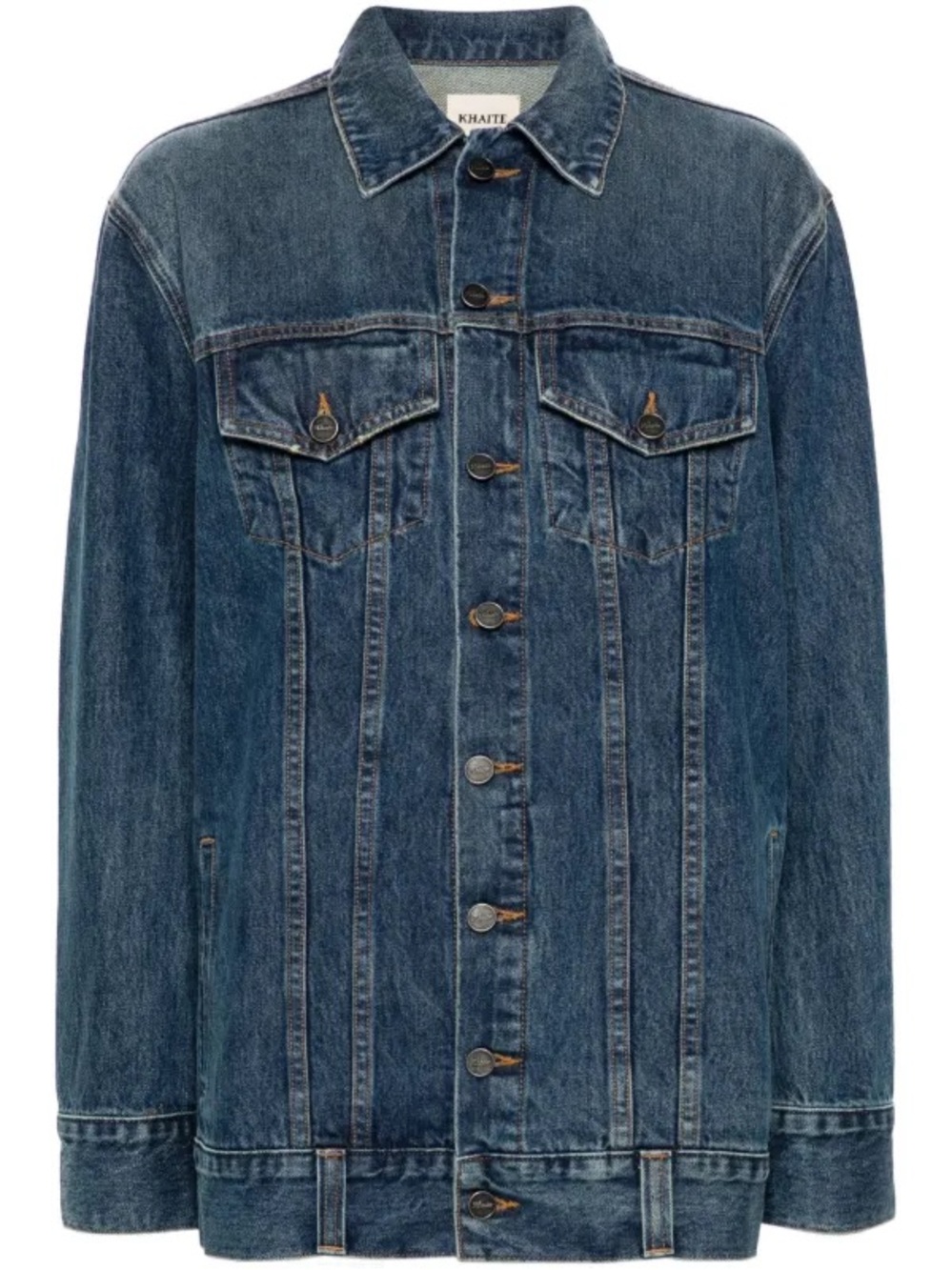 KHAITE Ross Denim Oversized Blue Jean Jacket size Medium - Picture 6 of 9
